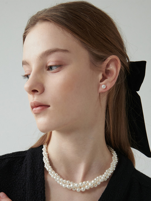 [14k gold] CR017 Classic pearl earrings