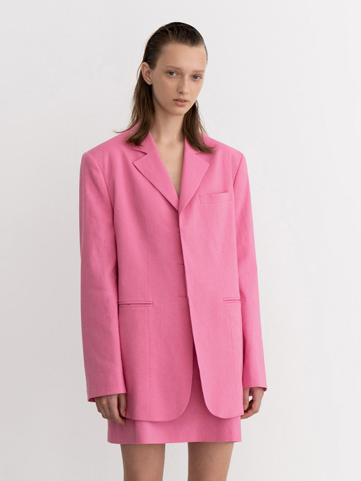 MARTA SINGLE BREAST JACKET (PINK)