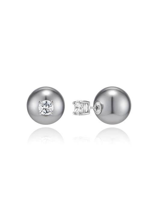 [silver925]Ellie White Cubic pearl earring