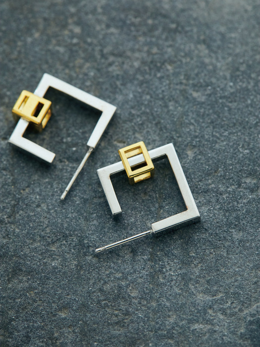 Small Square in Square_Earring