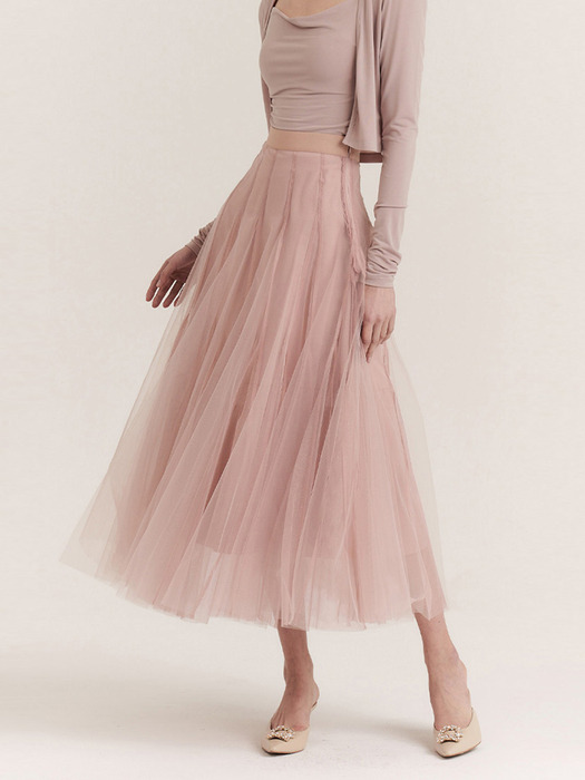 Etoile Banding Sha Skirt (Pink)