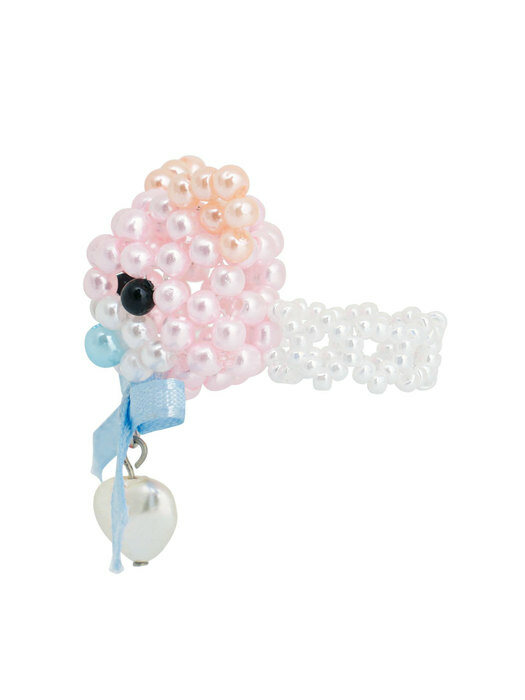 Chi-Chi Beads Ring (Baby Pink)