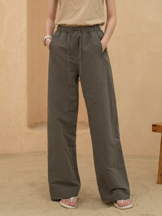 P3112 Relax linen pants_Charcoal