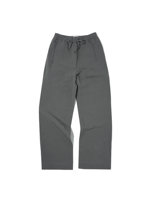 P3112 Relax linen pants_Charcoal