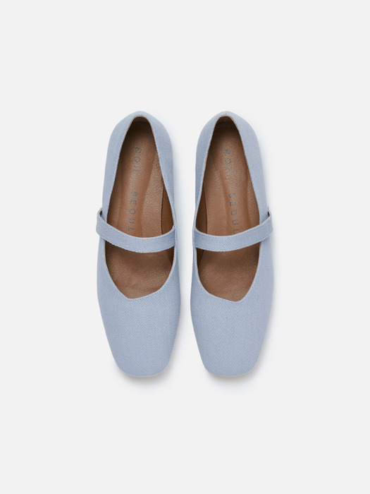 Rowie mary jane shoes Fabric Light blue