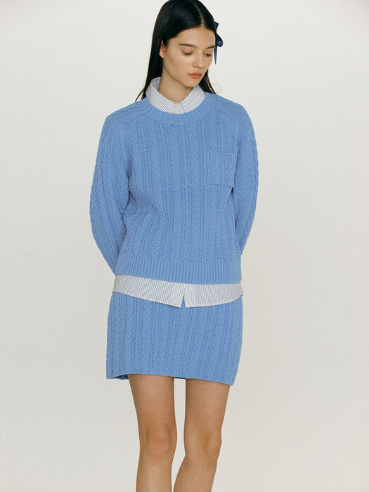NIIHAU Cable knit skirt (3color)