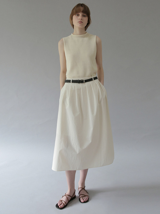 Maree Pleated Skirt (ivory)