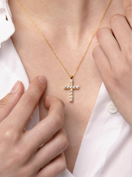 Eternity 3M Cross Necklace (S925)