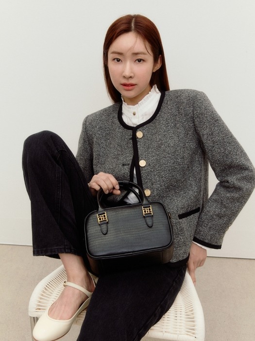 [단독]panini bag (mini-tote) - croco black