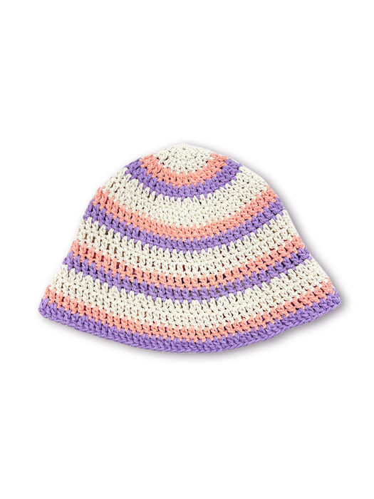 baby sunset crochet bucket hat