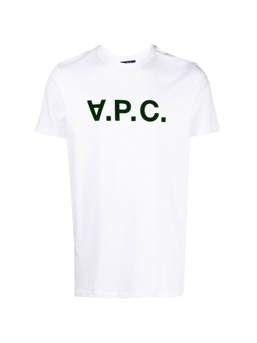 22FW VPC 벨벳 로고 티셔츠 화이트 COBQX H26586 KAA
