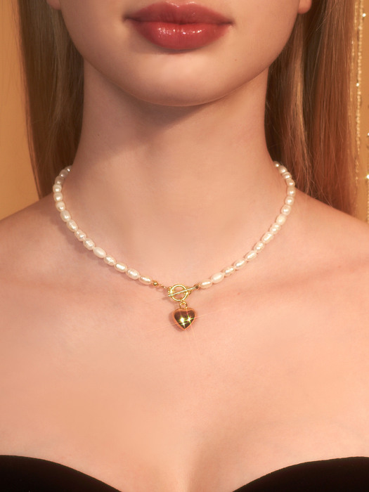 [단독] poppins pearl toggle necklace