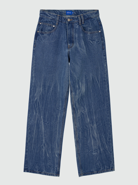 Mid Rise Wide Jeans DCPT027CrinkleBlue