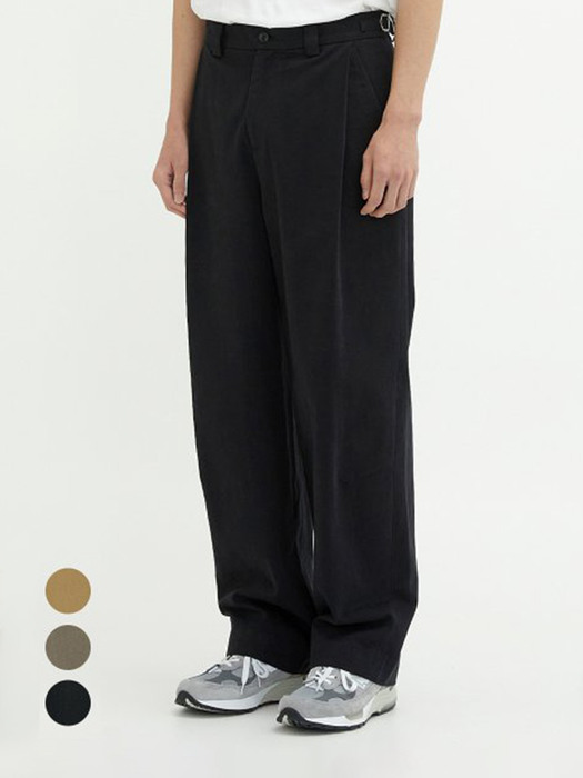 PLEATED WIDE CHINO PANTS (3 COLOR)