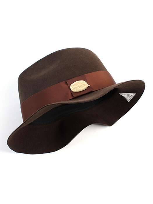 Edgecut Brown Wool Fedora 울페도라