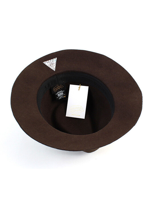 Edgecut Brown Wool Fedora 울페도라