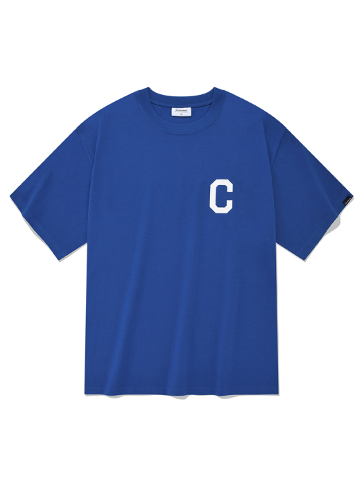 C 로고 티셔츠 블루