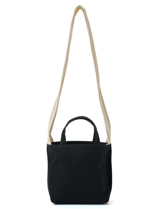 Wide strap mini bag in black