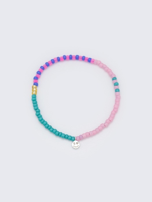 Color beads stripe layered Bracelet 스트라이프 컬러믹스 레이어드 비즈 팔찌