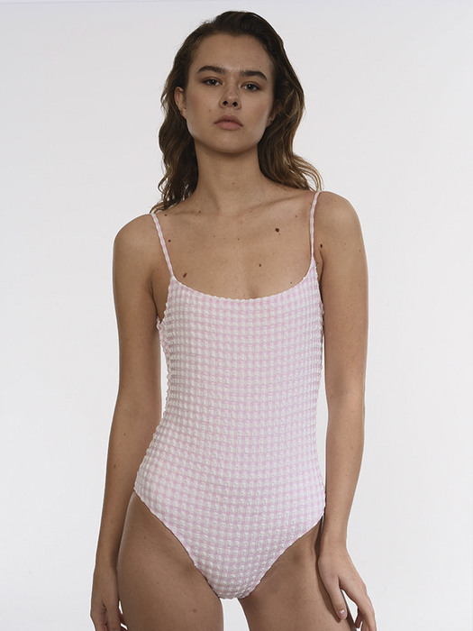 Della Swimsuit Pink-White