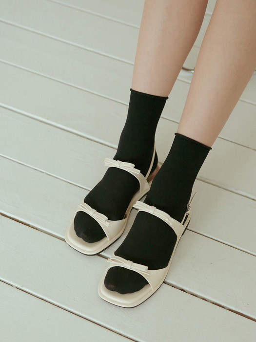 [단독]ljh7018 Two Strap Ribbon Sandals - 5 Colors