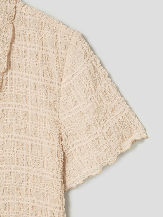 Crinkle Baby Knit Blouse  Ivory (TA3465A01A)