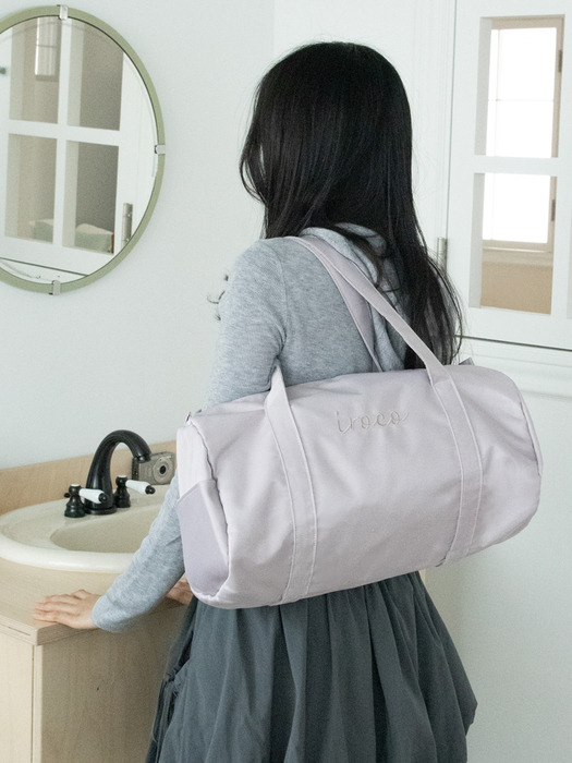 logo duffle bag_lilac