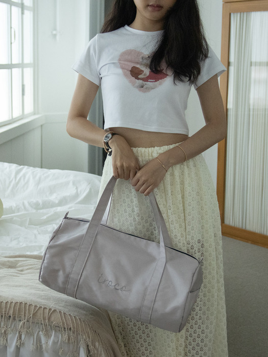 logo duffle bag_lilac