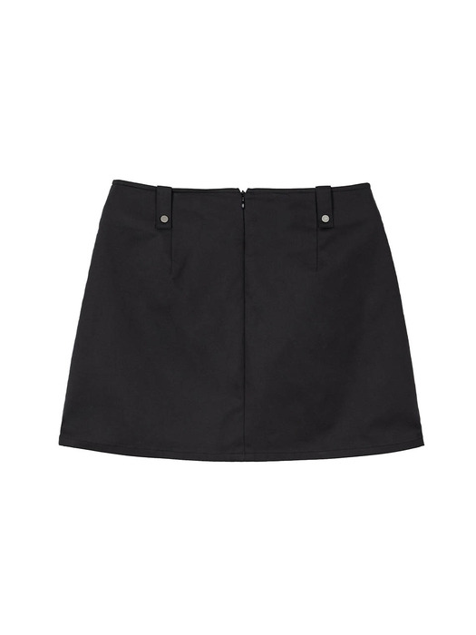 Zipper Pocket Skirt in Black VW3AS323-10