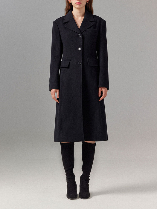 Black Premium Wool Single Coat