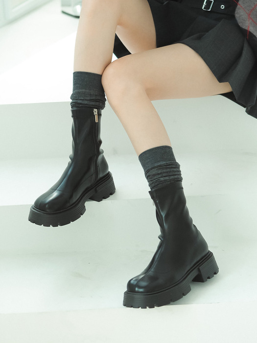 [단독기획] ljh7034 platform spandex ankle boots _ 2colors