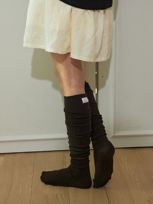 Lively knee socks (brown)
