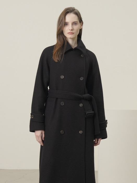 Cashmere Trench Coat _Black