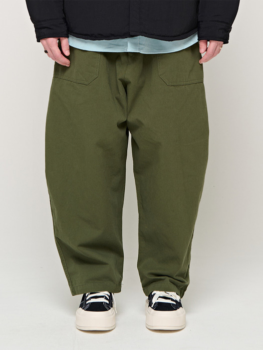 CB COTTON FATIGUE BANDING PANTS (KHAKI)