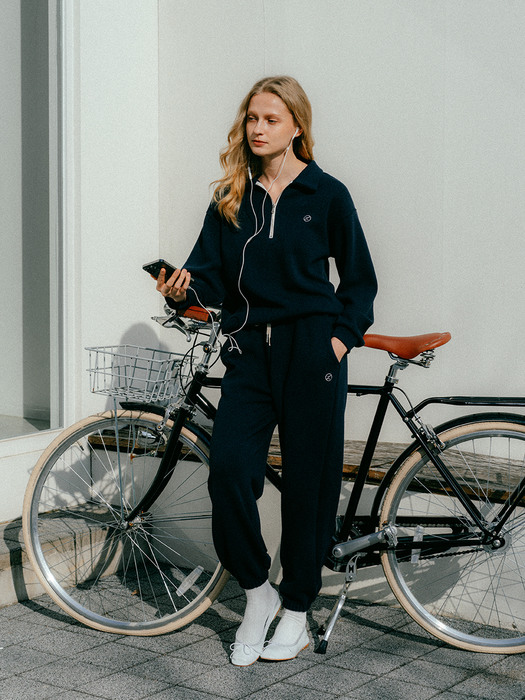 Simple logo Sweatpants - Navy