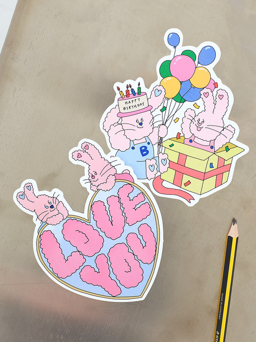 BFMA PLEABUDDY CARD 2TYPE (SURPRISE/LOVE YOU)