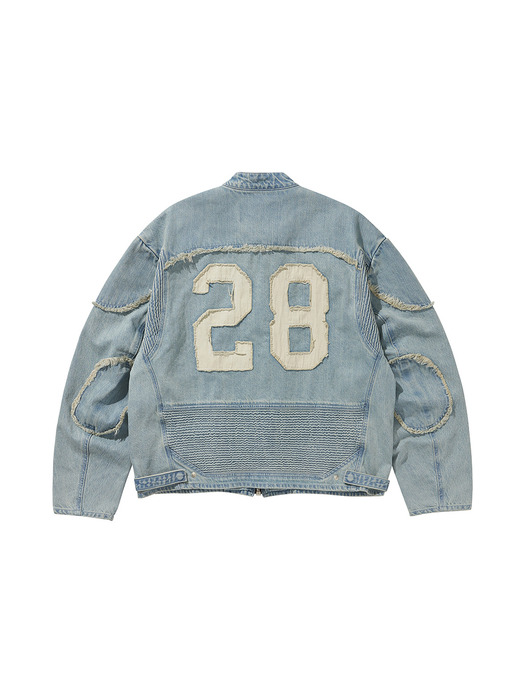 DENIM BIKER JACKET / BULE