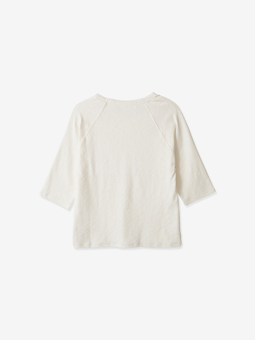 minimal slub t-shirt_ivory