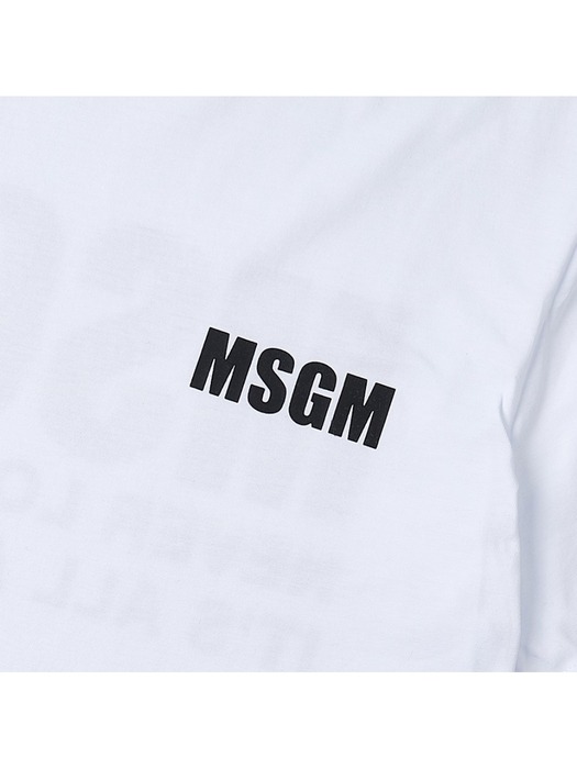 MSGM 남성 로고 프린트 반팔 티셔츠 3440MM196 237002 01