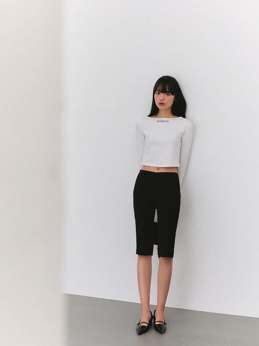 Classic_Crop long sleeve top_ White