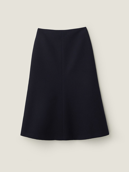 Tweed bell line skirt - Navy