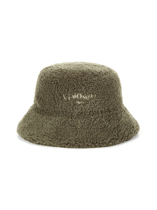 FAUX FUR BUCKET HAT WITH LEMONPLET LOGO (LAC026KRACC)