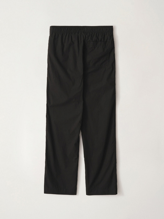 Cotton drawstring pants (Black)