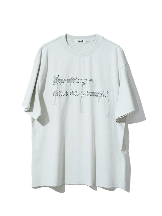 STITCH TAIL EMB. T-SHIRT_GREYISH WHITE