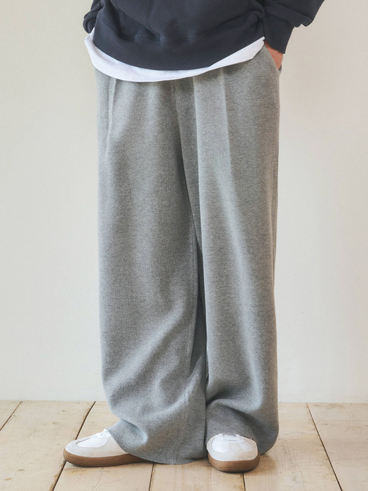 Always Symbol Deep One-Tuck Knit Pants 3color