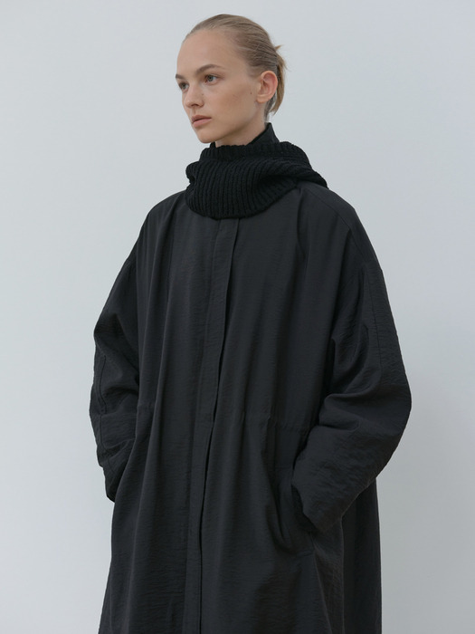 drawstring coat (black)