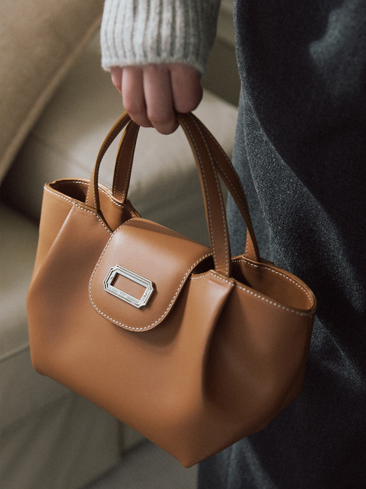 VOLUME TOTE BAG_caramel