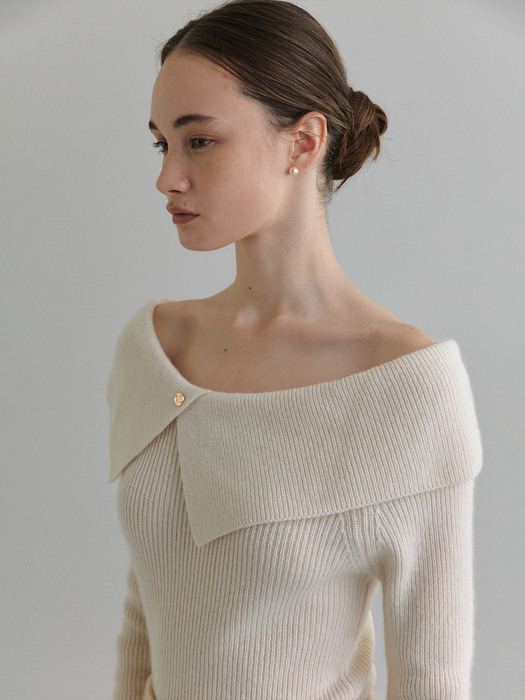 VINS OFF SHOULDER KNIT (3colors)