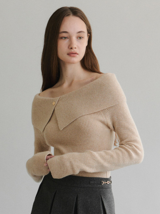 VINS OFF SHOULDER KNIT (3colors)