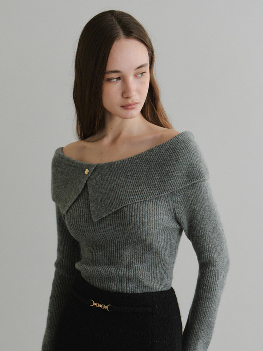 VINS OFF SHOULDER KNIT (3colors)